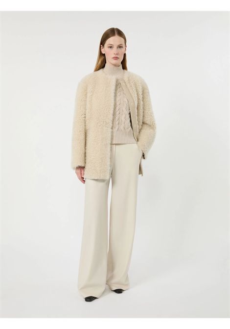 Max Mara Studio Women's MSTCOSM Beige Wool and Cashmere Cable-Knit High-Neck Sweater Max Mara Studio |  | 2626366042600002